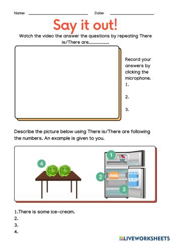 Speaking year 3 food please