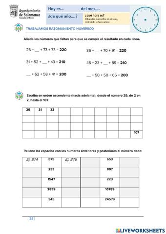 Razonamiento numérico