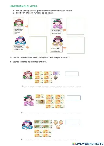 Números en el vivero