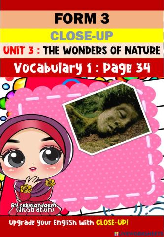 Close-up Unit 3 (page 34: Vocabulary 1)