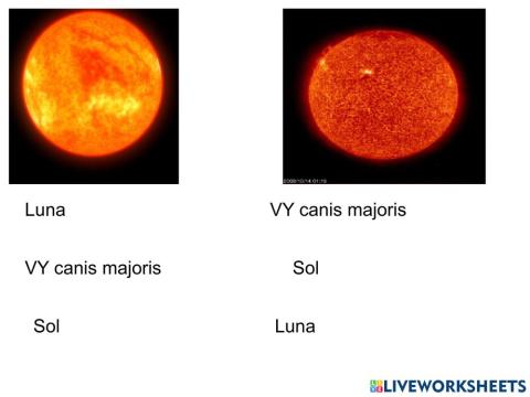 Sol y VY canis majoris