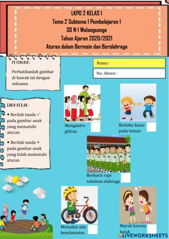 Aturan dalam Bermain dan Berolahraga