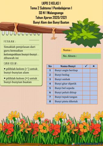 Bunyi Alam dan Bunyi Buatan