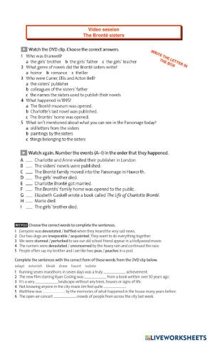 Video Session - The Brontë sisters