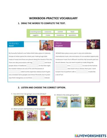 Vocabulary celebraitons