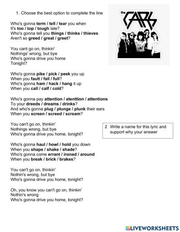 English through music