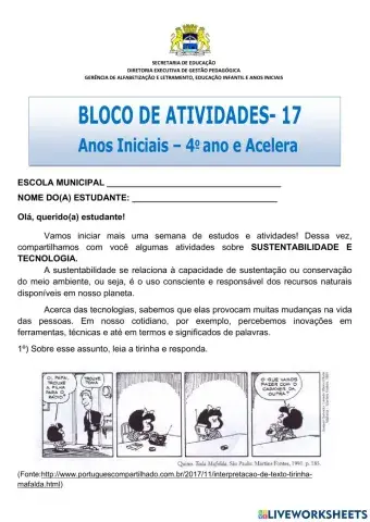 Sustentabilidade e tecnologia