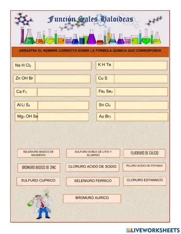 Funcion sales haloideas