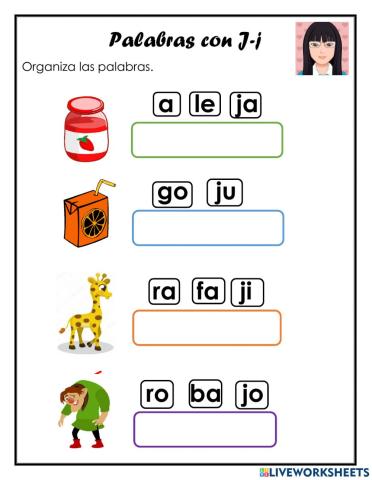 Palbras con J-j
