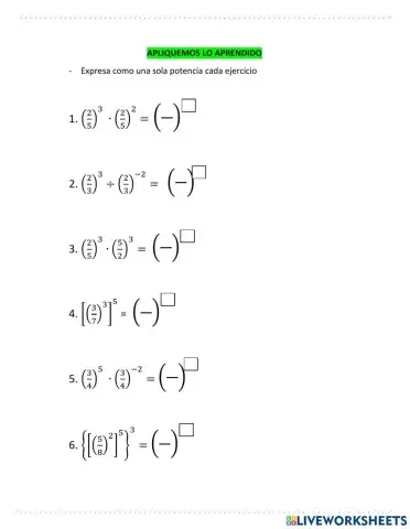 Propiedades de las potencias