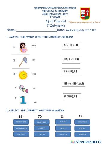 Aporte del 1- parcial del 1° quimestre