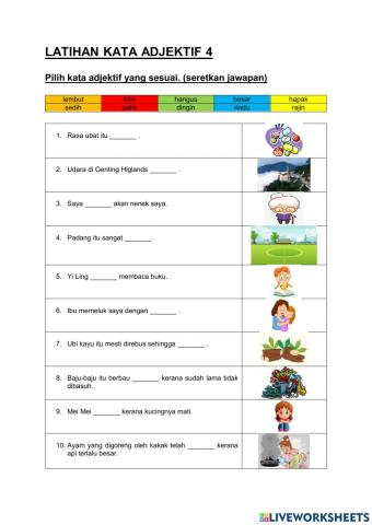 Latihan Kata Adjektif 4