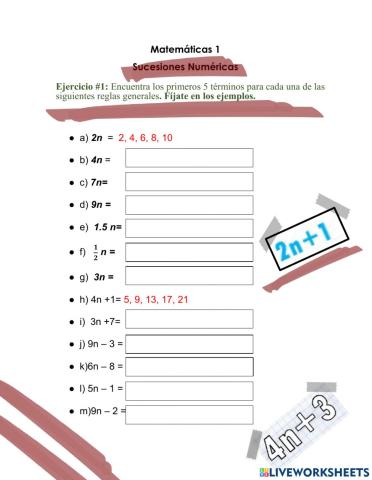 Actividad 17: Sucesiones Numéricas