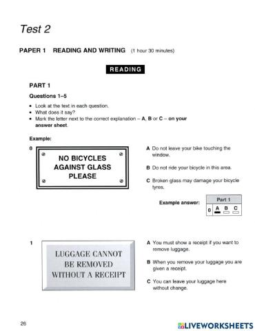 Level 6 Final Reading