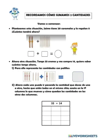 Inicio a la suma ABN