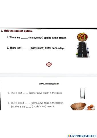 TICK THE CORRECT DETERMINERS.