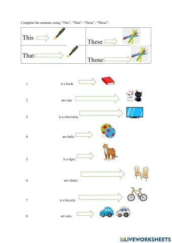 This, that, these, those