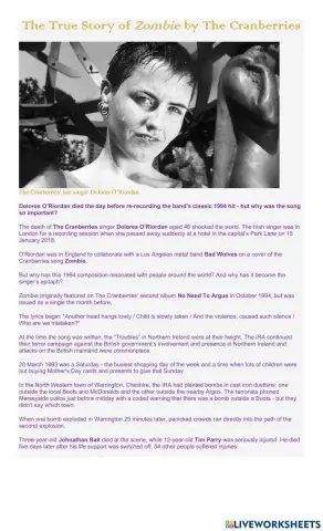 The True Story of Zombie by The Cranberries