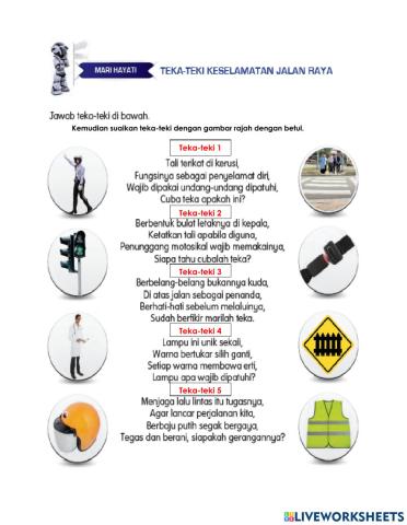 Teka-teki Peraturan Jalan Raya