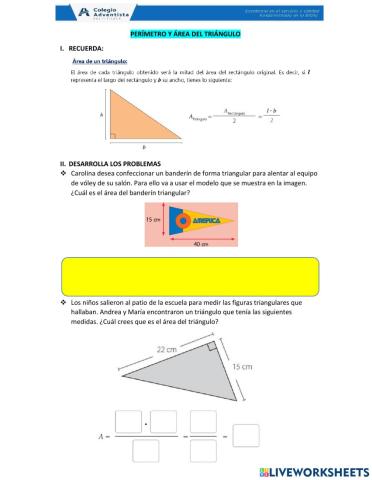 Area y perimetro del rectangulo