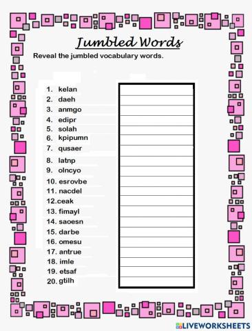 Jumbled Words