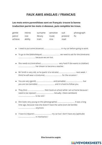 False friends english-french