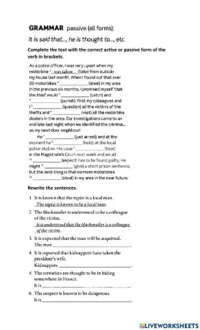 Passive voice. All forms