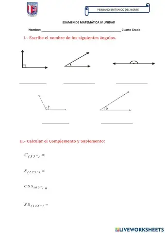 Examen cuarta unidad