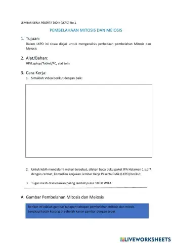 LKPD Pembelahan Sel