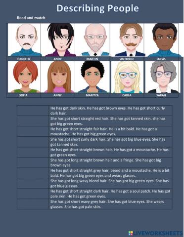 Describing people