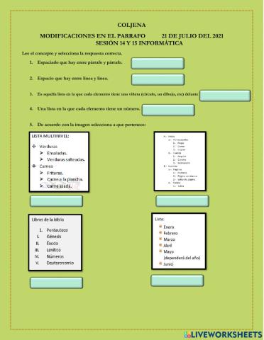 Modificaciones en el parrafo
