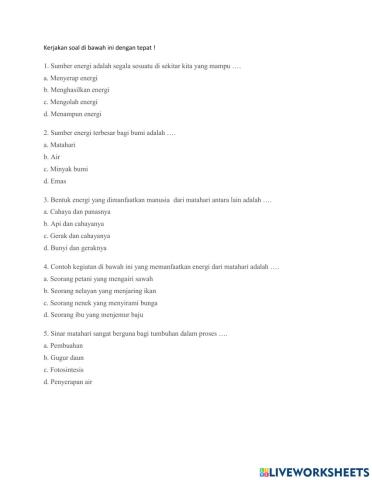 Sumber energi TEMA 2