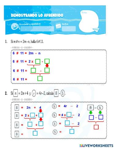 Evaluación  de razonamiento matemático