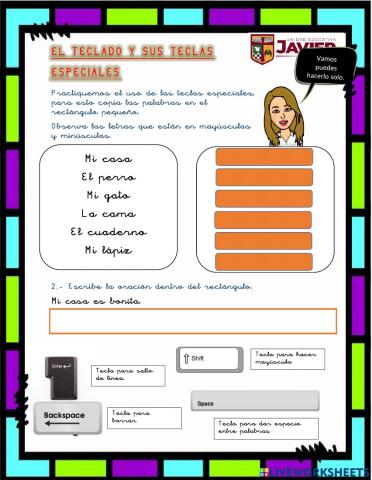 Teclas especiales básicas