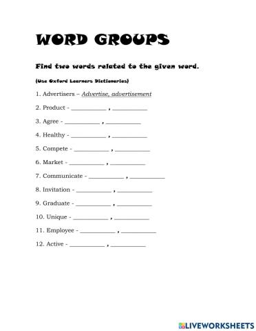 Word groups