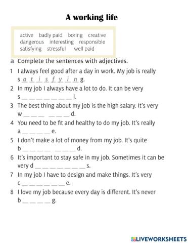 Describing jobs