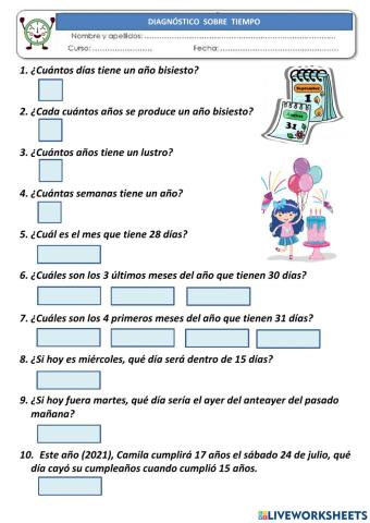 Diagnóstico de tiempo