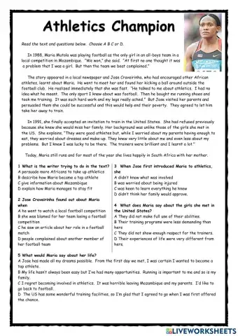 Athletics Champion PET Reader