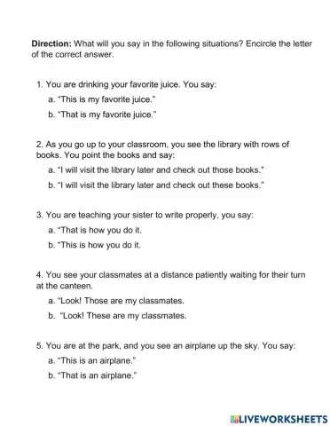 Demonstrative Pronouns