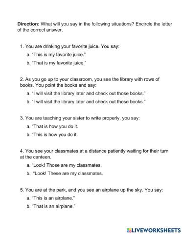 Demonstrative Pronouns