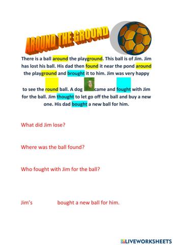 'ound' family words and 'ought' family words