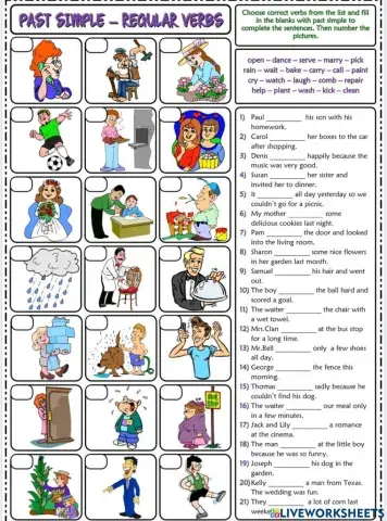 Past simple Regular Verbs