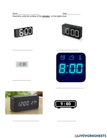 Minutes-digital clock