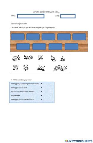 Tugas iman kepada hari akhir