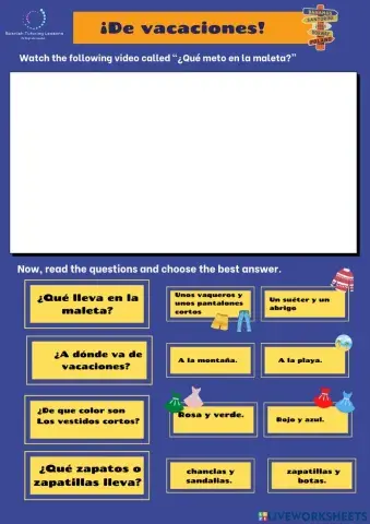 La ropa y las vacaciones