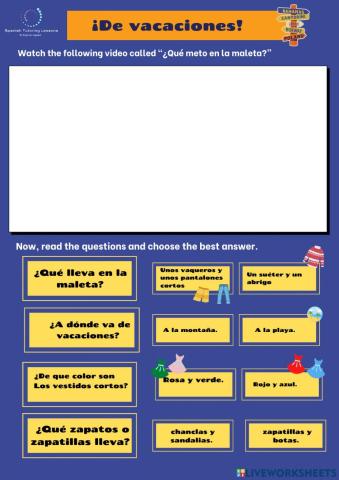 La ropa y las vacaciones