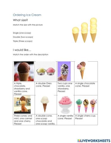 Ordering Ice cream