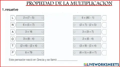 Propiedades de la multiplicacion