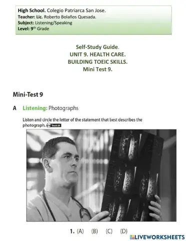 UNIT 9 HEALTH CARE B. BUILDING. 