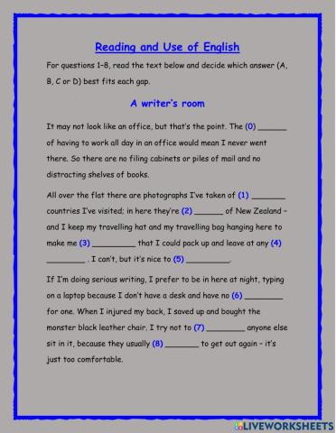 Reading and use of english